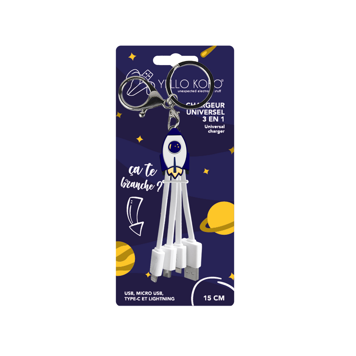 Câble Fusée universel 15cm