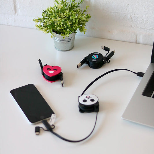 Cable 3 en 1 dérouleur Vinyle - Yello Koko