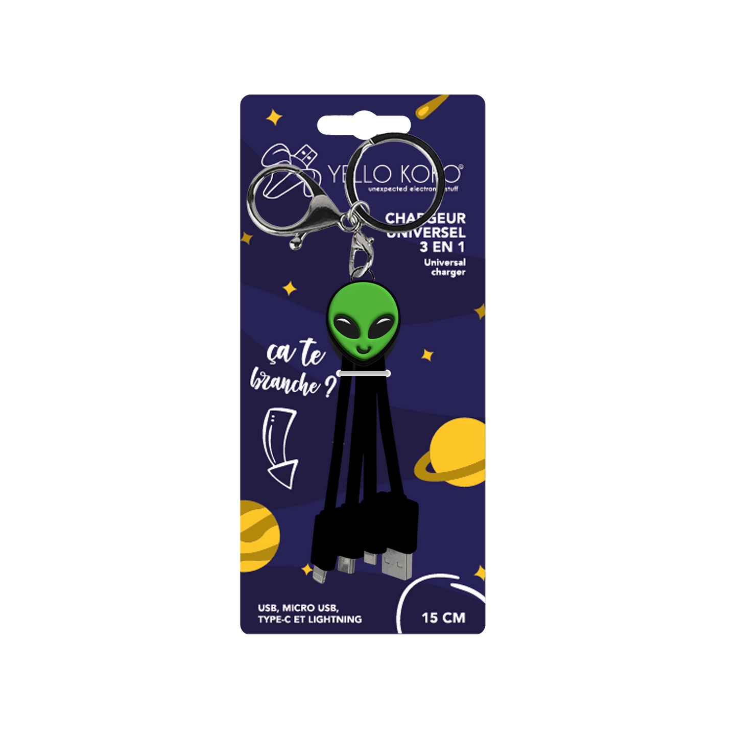 Câble Alien universel 15cm - Yello Koko