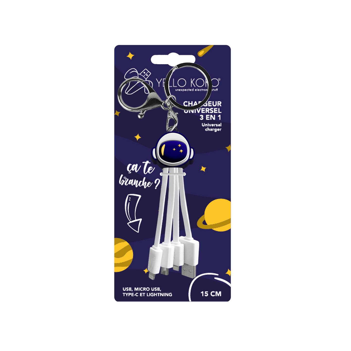 Câble Astronaute universel 15cm - Yello Koko