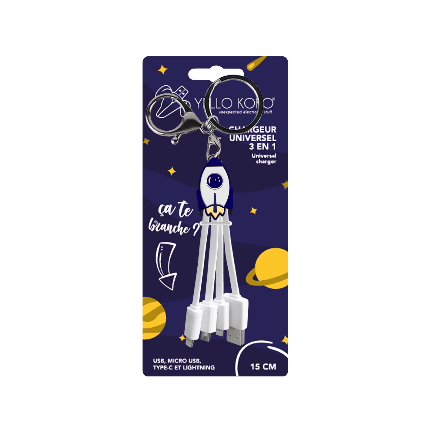 Câble Fusée universel 15cm - Yello Koko