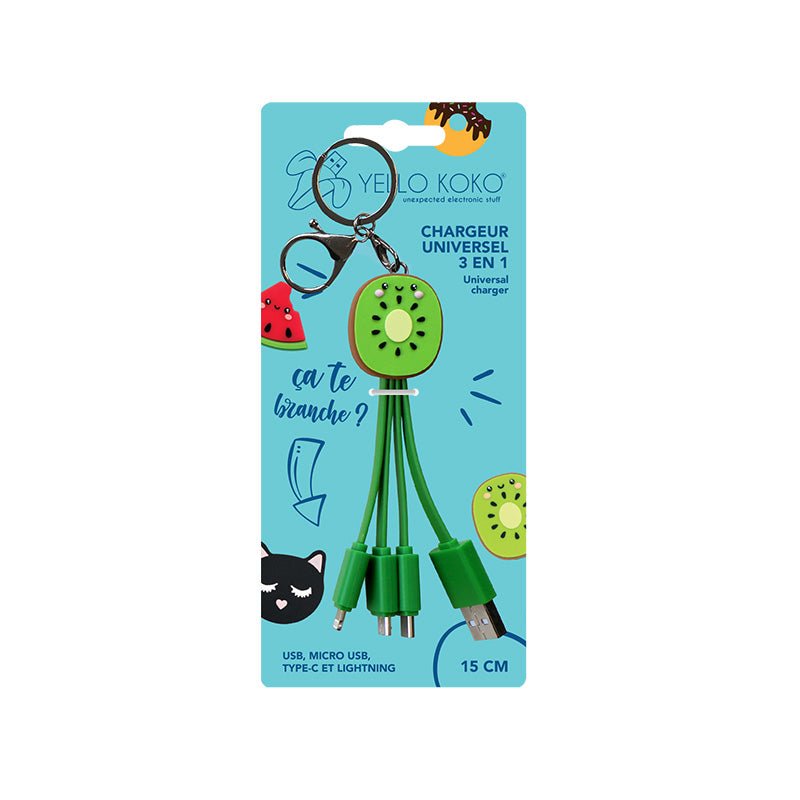 Câble Kiwi universel 15cm - Yello Koko