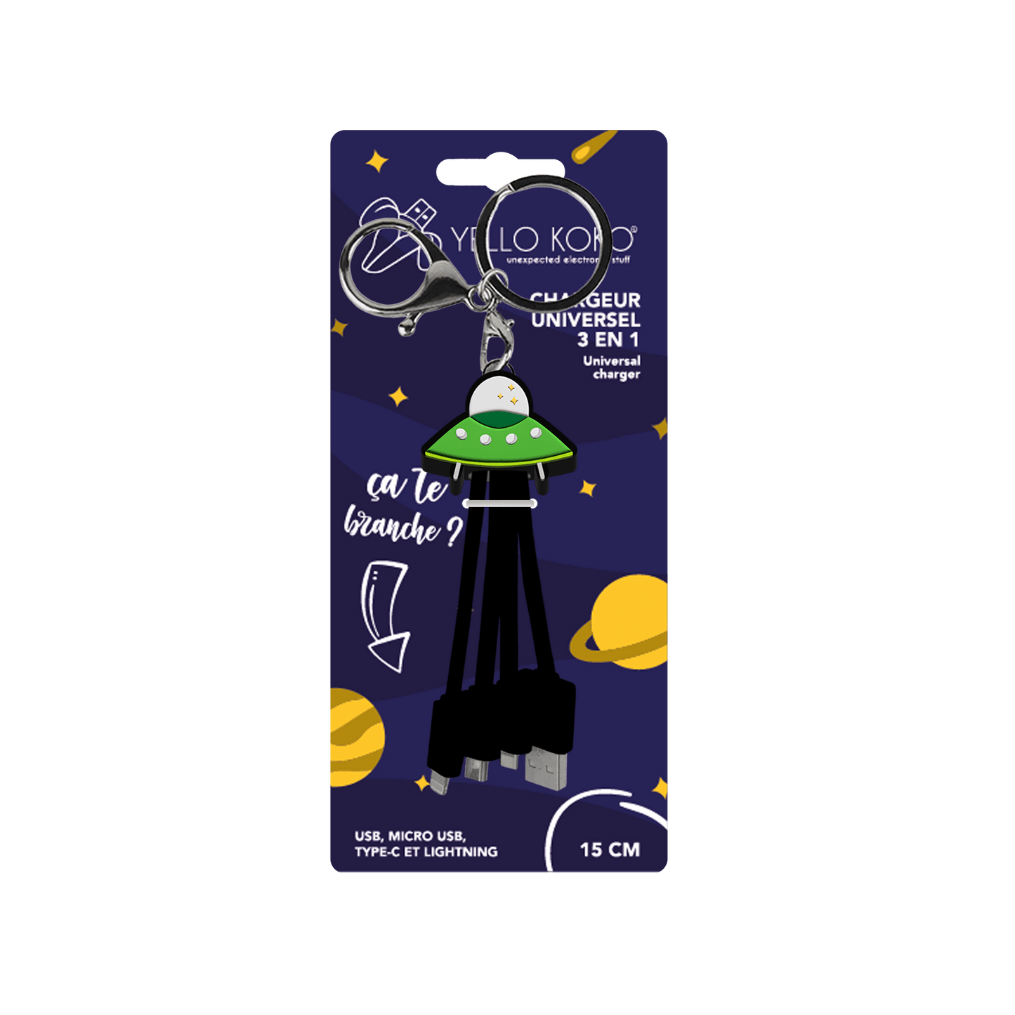 Câble OVNI universel 15cm - Yello Koko