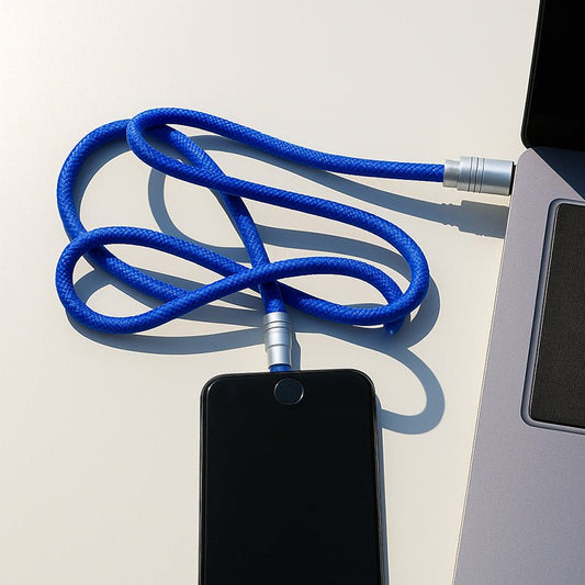Cable USB - C renforcé BIGGY Bleu - Yello Koko