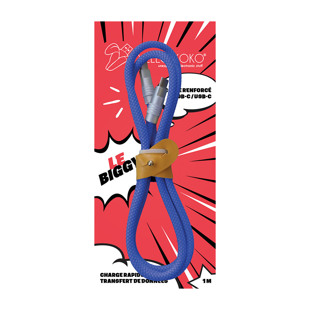 Cable USB-C renforcé BIGGY Bleu