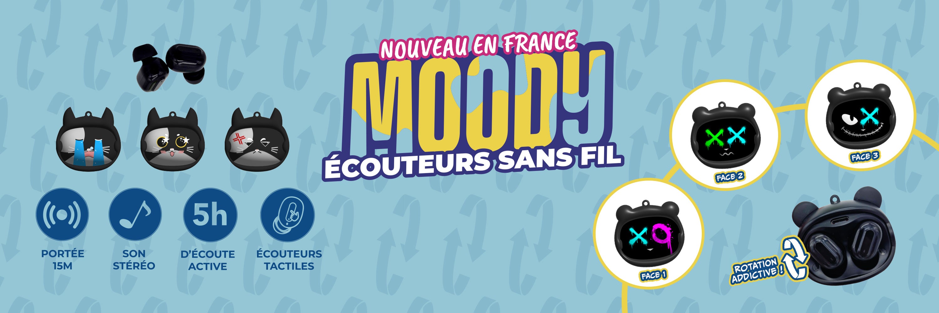 Moody ecouteurs sans fil Yello Koko