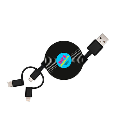 Cable 3 en 1 dérouleur Vinyle