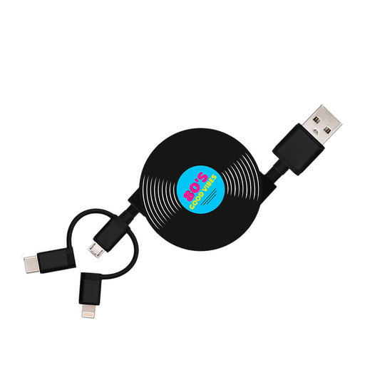 Cable 3 en 1 dérouleur Vinyle