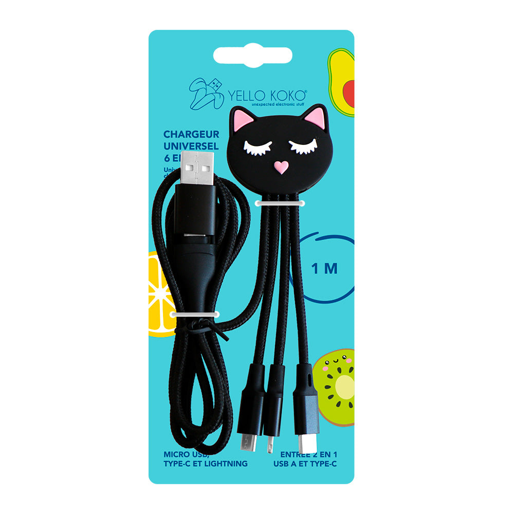 Câble Chat 5 en 1 XXL (1M)