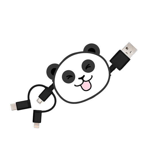 Cable 3 en 1 dérouleur Panda - Yello Koko