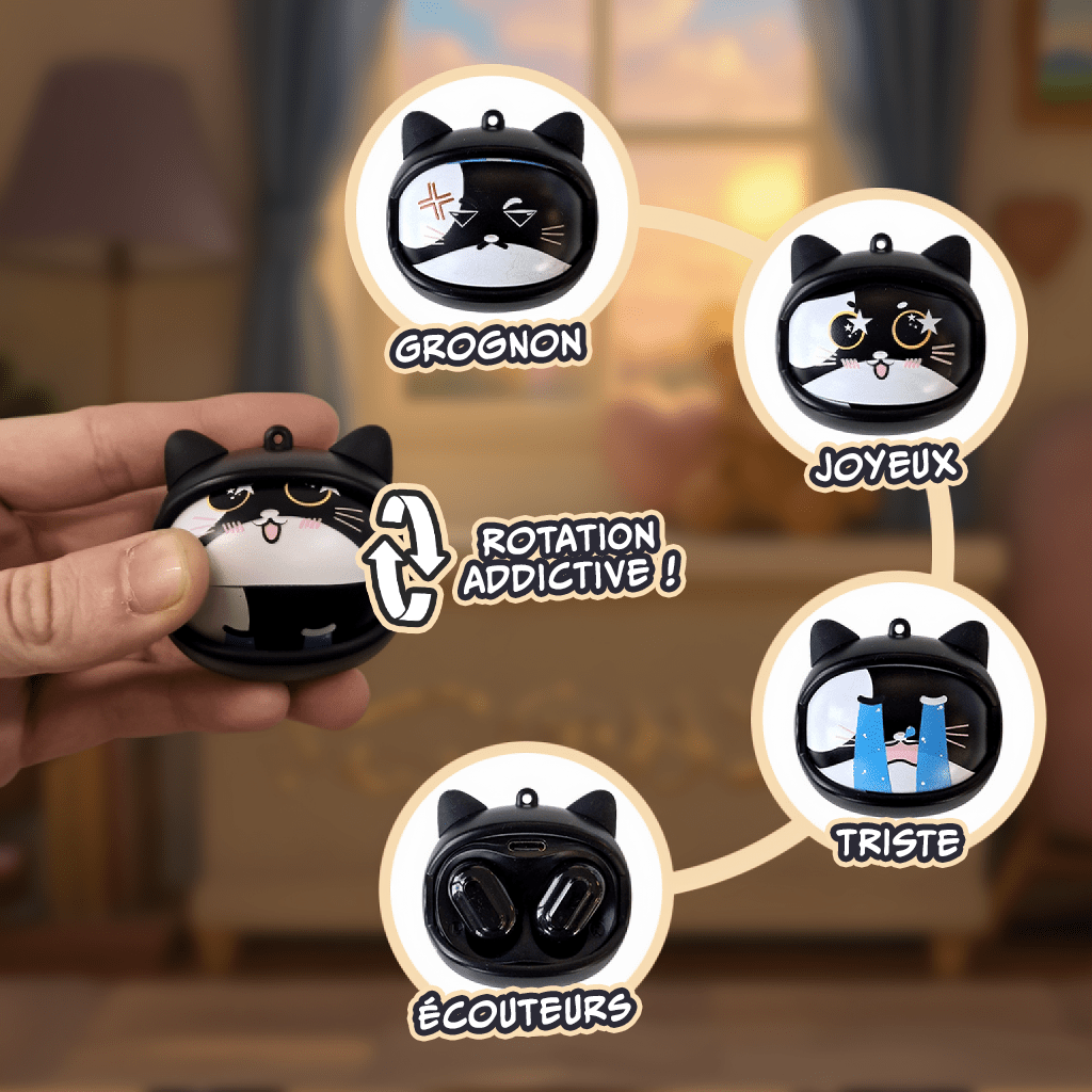 Moody Cat - Ecouteurs sans - fil - Yello Koko